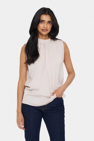 SAINT TROPEZ Blouse 'Aileen' in Beige: front