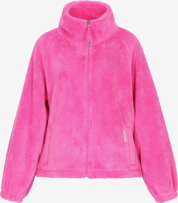 Schmuddelwedda Fleece jas in Roze: voorkant