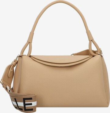 Sac bandoulière Coccinelle en beige : devant