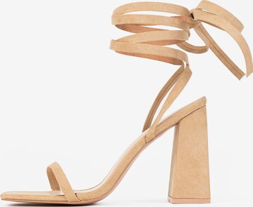 Celena Strap sandal 'Charney' in Beige: front