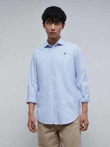 Scalpers Regular fit Button Up Shirt in Blue: front