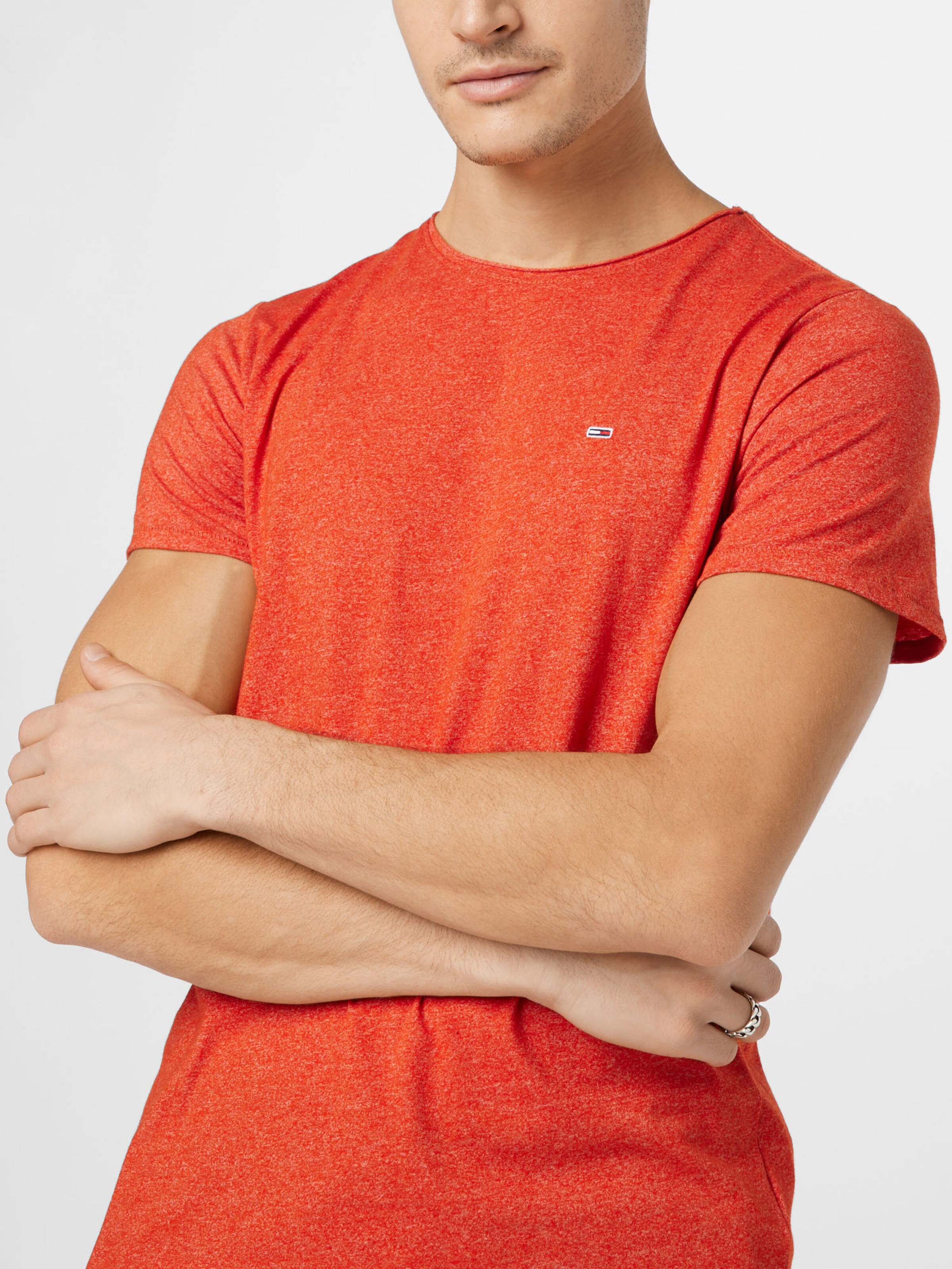 tommy jeans orange t shirt
