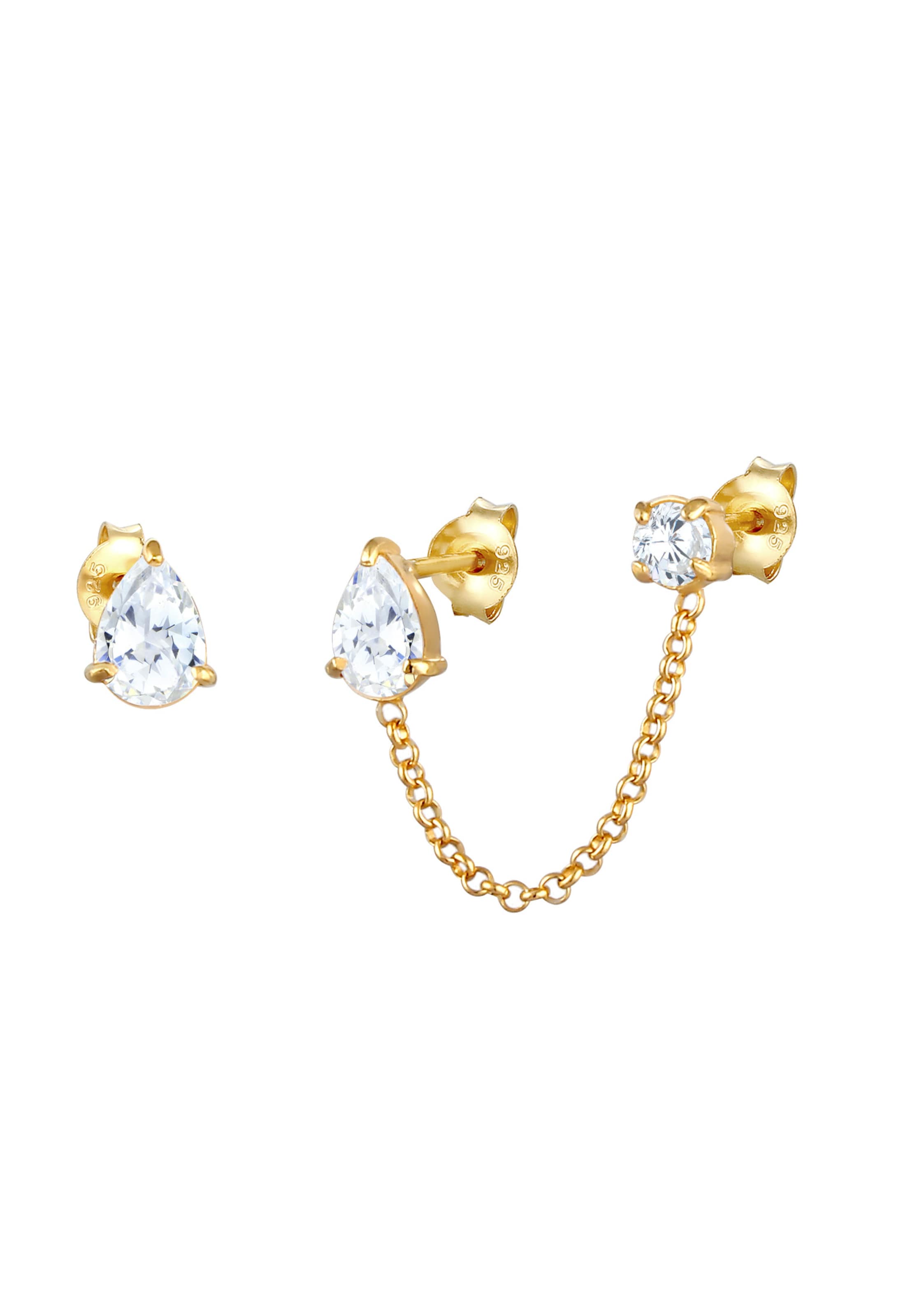 Boucles d'oreilles ELLI en or : devant