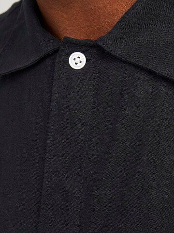 JACK & JONES Comfort fit Button Up Shirt 'Faro' in Black