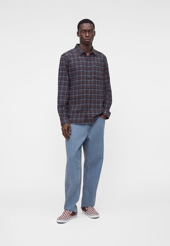 Volcom Rovný strih Košeľa 'CADEN PLAID' - Modrá