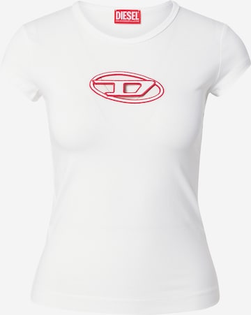 Tricou 'T-ANGIE' de la DIESEL pe alb: față