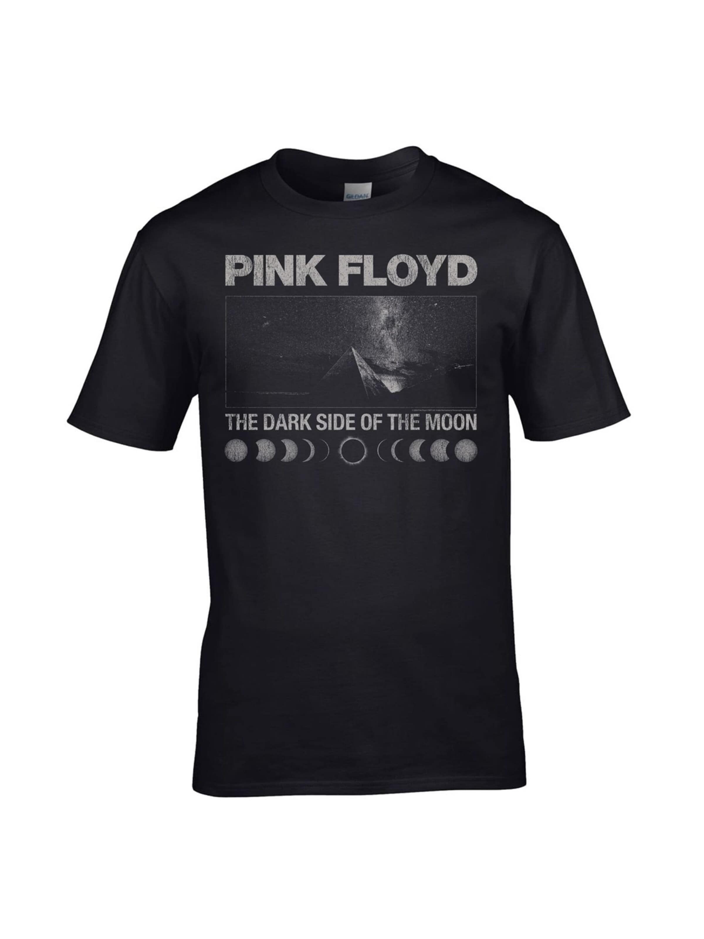 Pink Floyd Shirt 'Pink Floyd The Dark Side of the Moon B/W T-Shirt' in Black: front