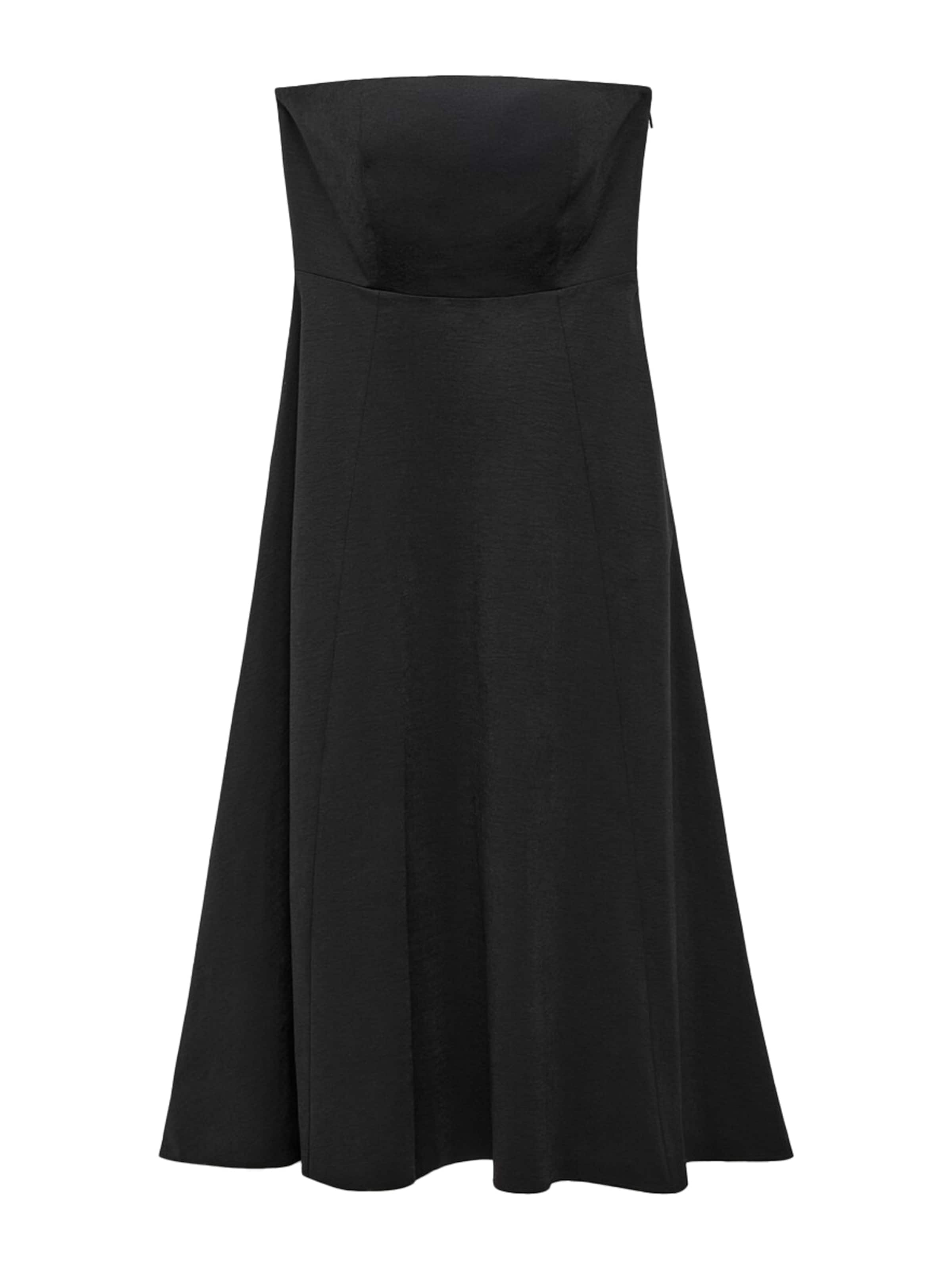 MANGO Koktejlové šaty 'CEBRI' – černá: přední strana