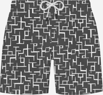WESTMARK LONDON Board Shorts 'Geometric' in Grey: front
