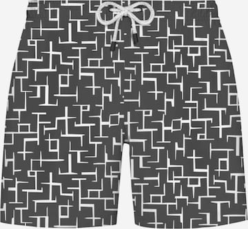 Shorts de bain 'Geometric' WESTMARK LONDON en gris : devant