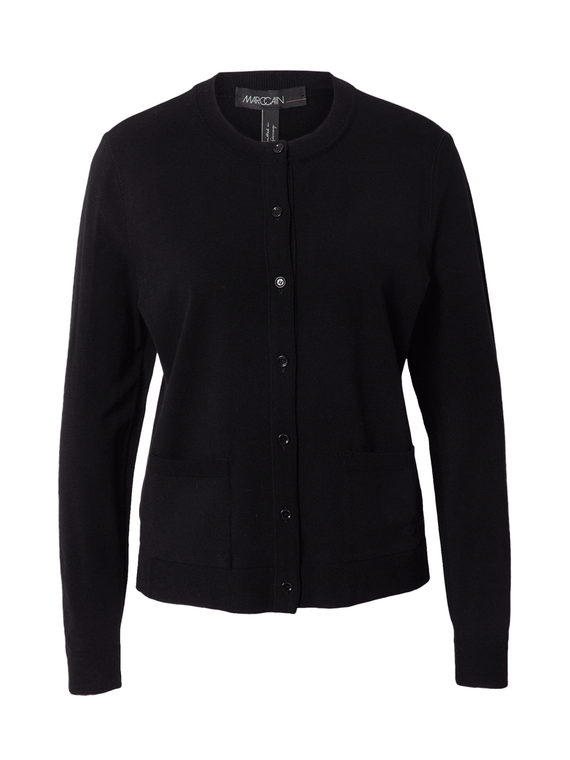 Marc Cain Πλεκτή ζακέτα σε μαύρο: μπροστά
