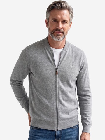 redmond Strickjacke 'Basic'‌‌‌‌‌‌‌ in Grau: Vorderseite