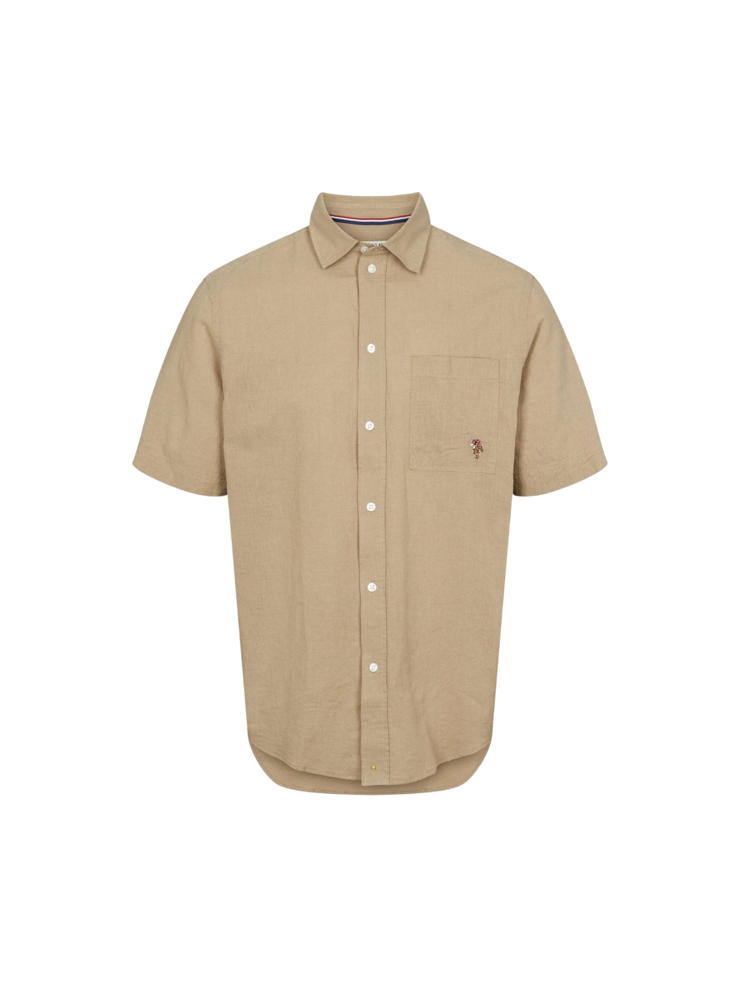U.S. POLO ASSN. Button Up Shirt ' Flori Linen ' in Beige, Item view