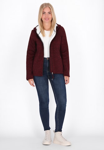 Schmuddelwedda Fleece jas in Rood