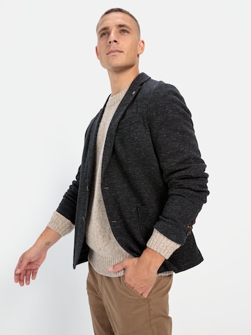 CAMEL ACTIVE Regular Fit 2-Knopf Sakko in melierter Optik in Schwarz