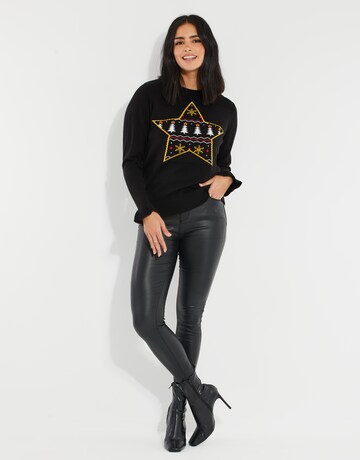 Threadbare Trui 'THB Xmas' in Zwart