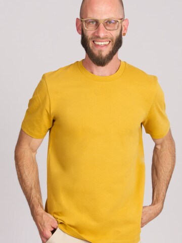 Life-Tree Shirt 'Organic Basic Ocre' in Yellow