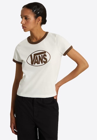 balta VANS Marškinėliai 'Center Chest Ringer': priekis