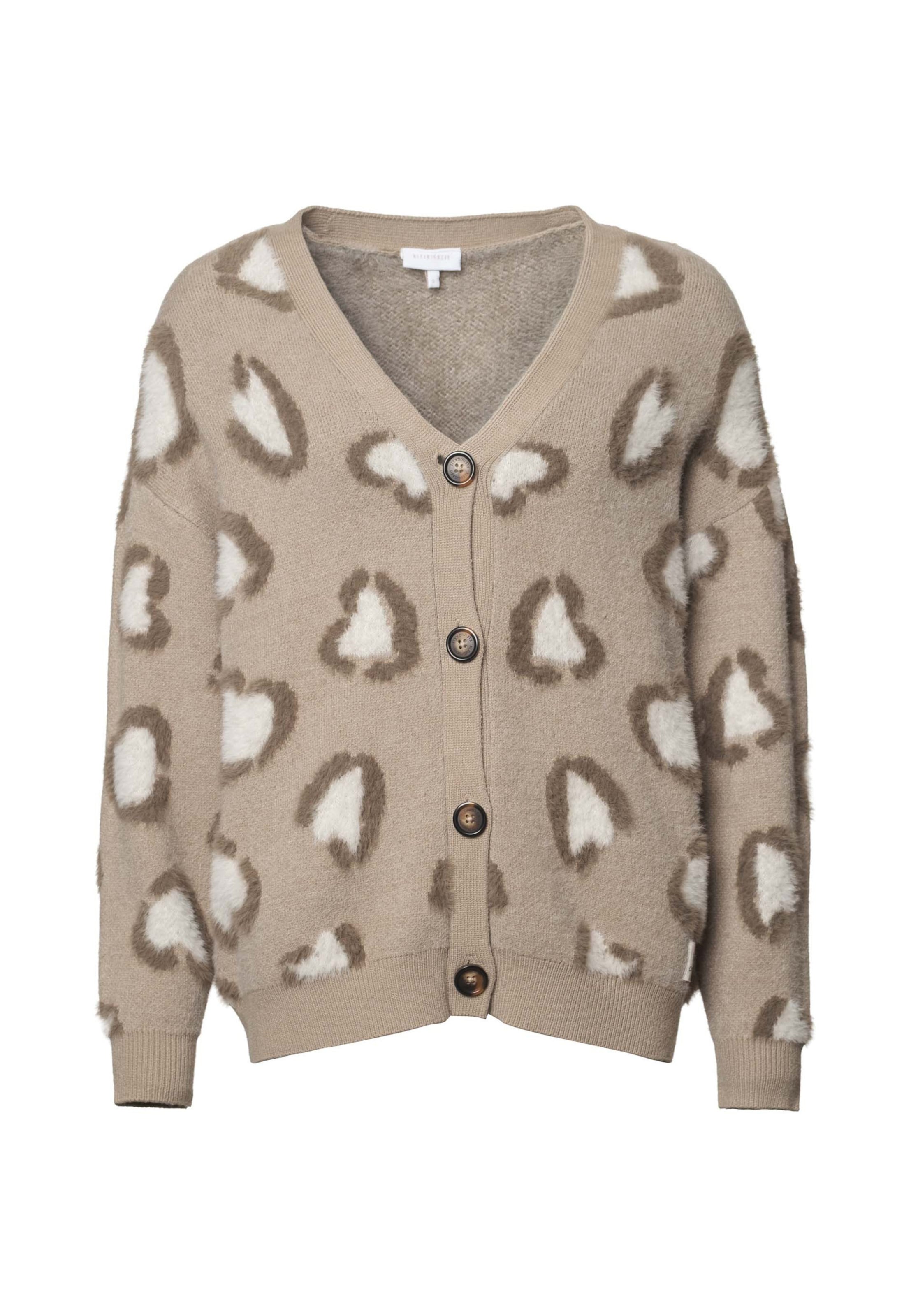 Kleinigkeit Knit cardigan 'Wild Love' in Beige: front