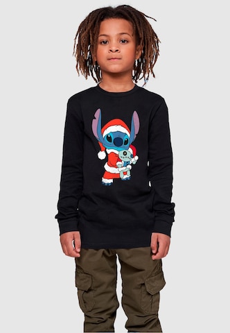 ABSOLUTE CULT Shirt 'Lilo And Stitch - Christmas' in Black: front
