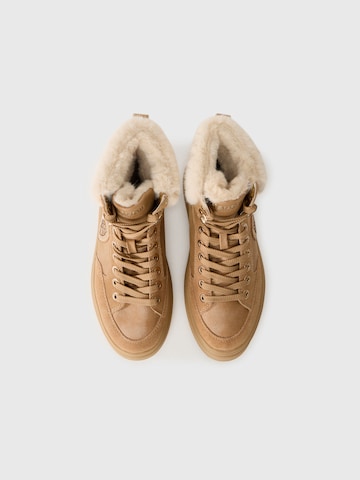 Blauer.USA Snørestøvletter 'EMERY01' i beige