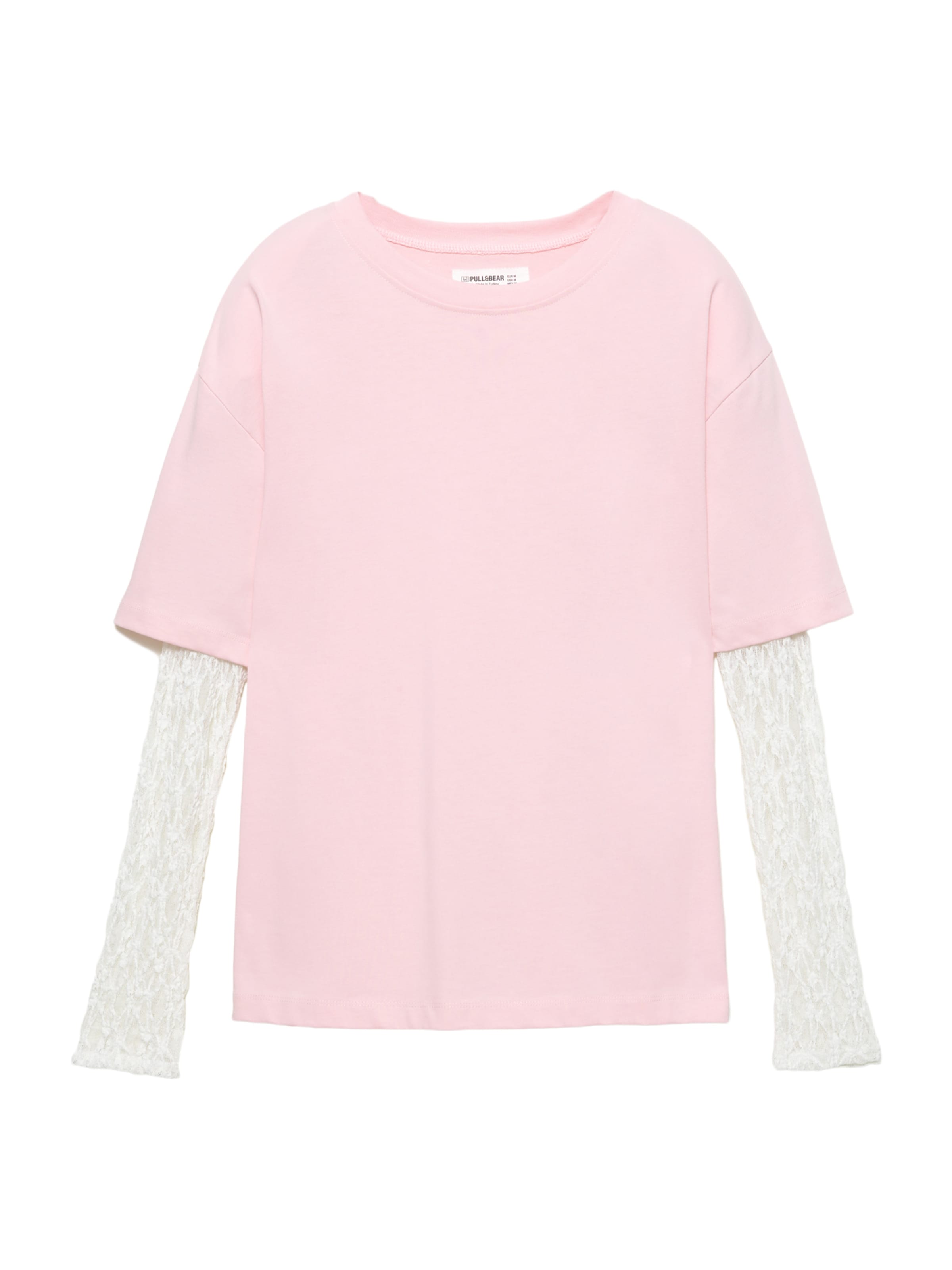 Tricou de la Pull&Bear pe roz: față