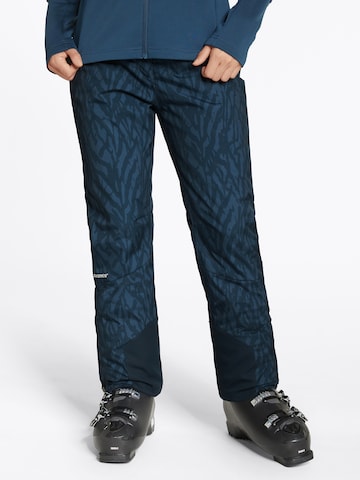 ZIENER Regular Workout Pants 'TILLA' in Blue: front