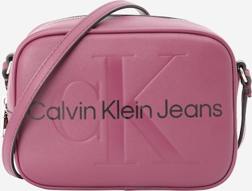 Calvin Klein Jeans - Mala de ombro em roxo: frente