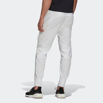 Effilé Pantalon de sport 'Designed for Gameday' ADIDAS SPORTSWEAR en blanc
