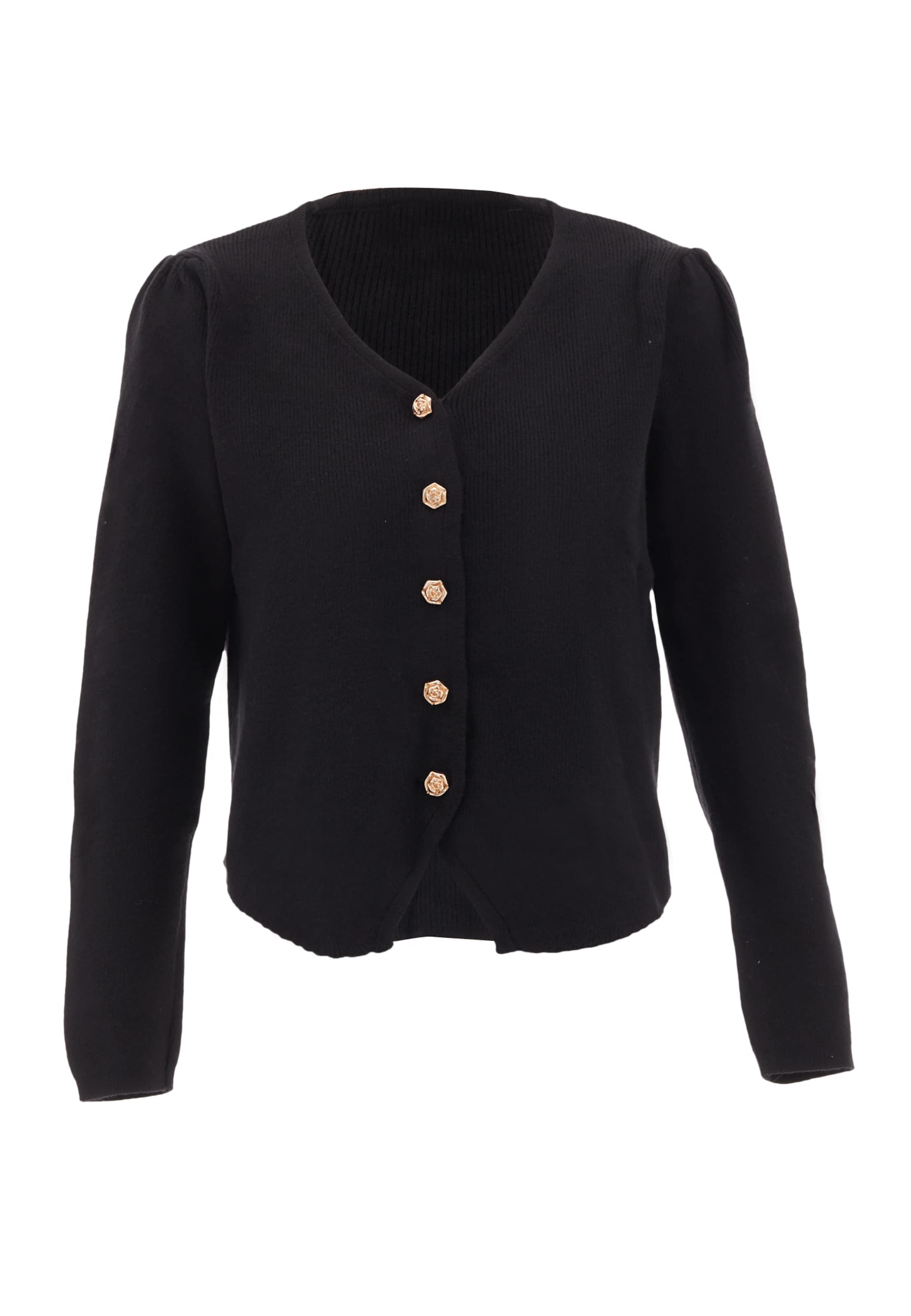 NAEMI Knit cardigan in Black: front