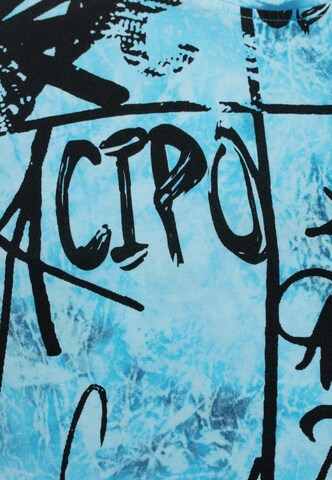 CIPO & BAXX Shirt 'Grafitti' in Blau