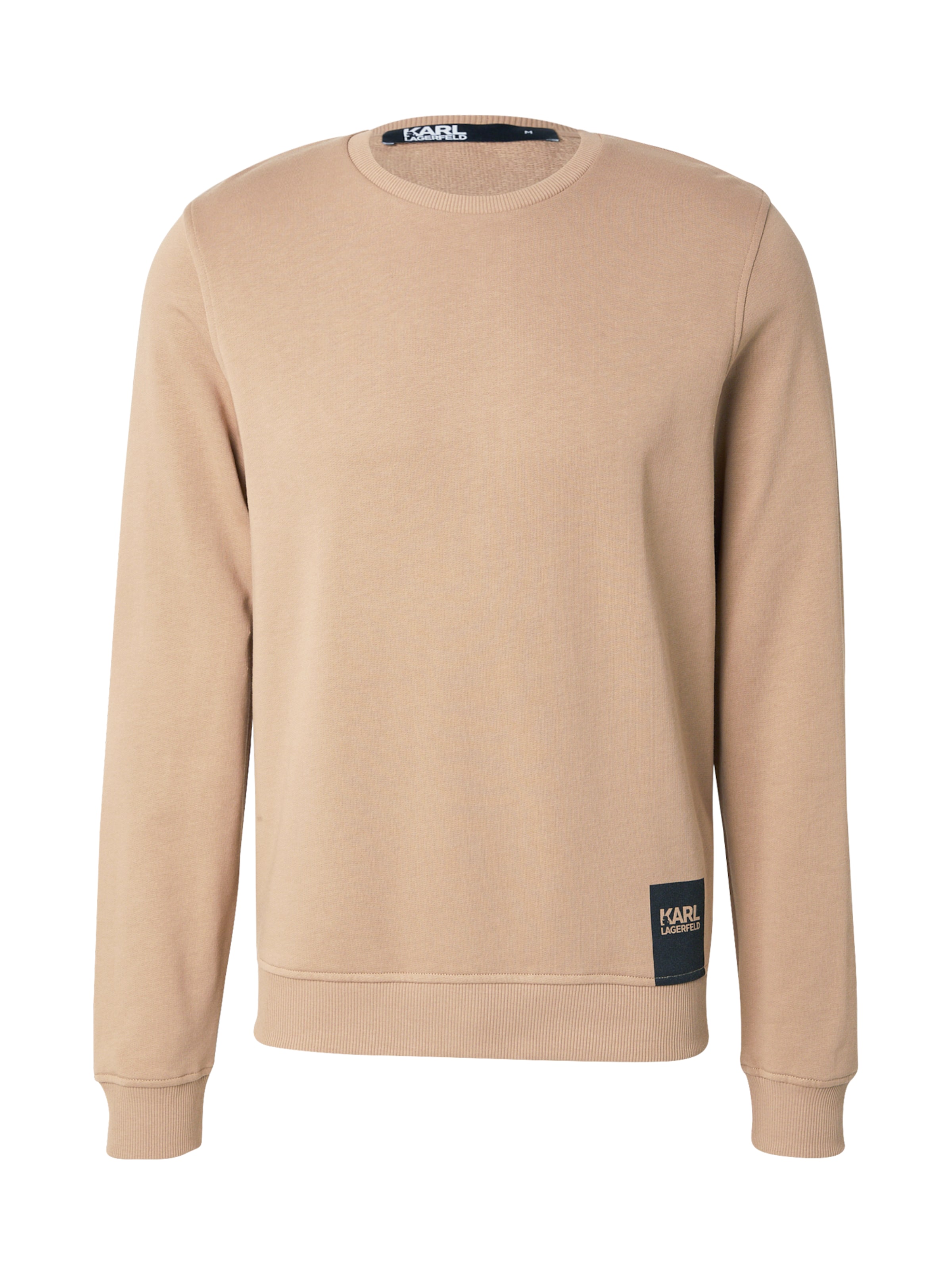 Sweat-shirt Karl Lagerfeld en beige : devant