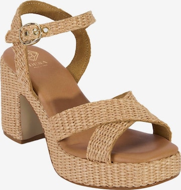 Desa Sandal 'Plateau-Sandalen' in Beige: front
