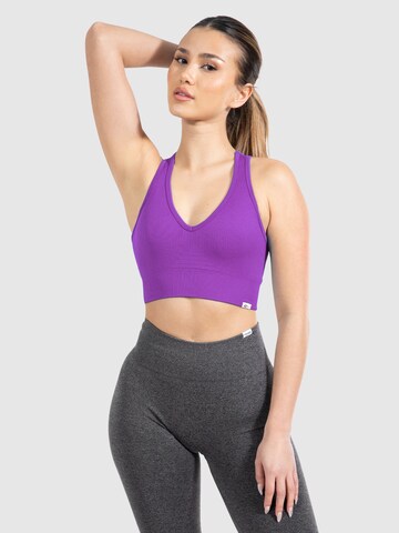 Smilodox Bustier Sport BH ' Amaze Pro ' in Lila: Vorderseite