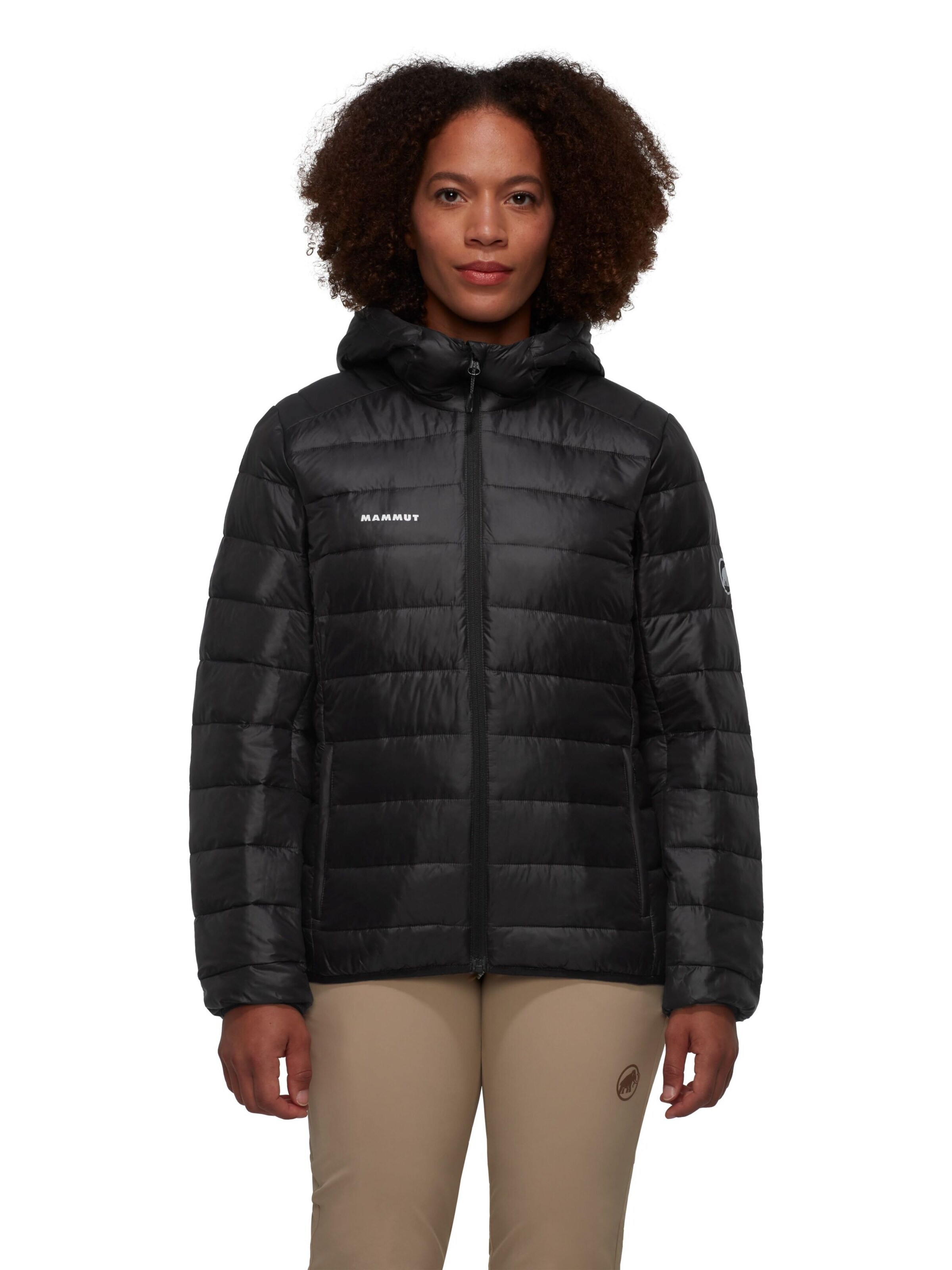 MAMMUT Isolationsjacke ‘Crag’ in Schwarz: Vorderseite