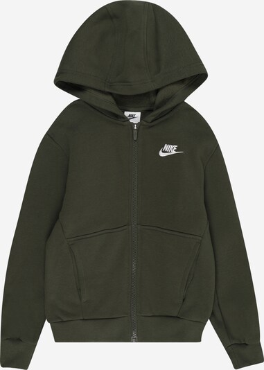 Nike Sportswear Sweatjacke in khaki / weiß, Produktansicht