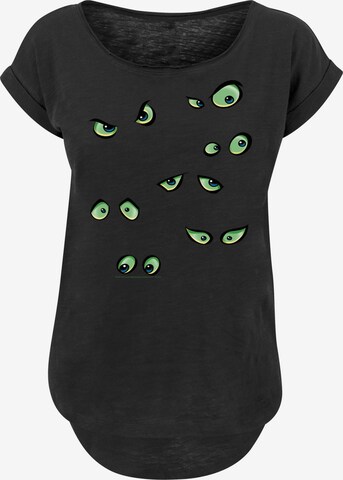 F4NT4STIC Shirt 'Scary Eyes' in Zwart: voorkant