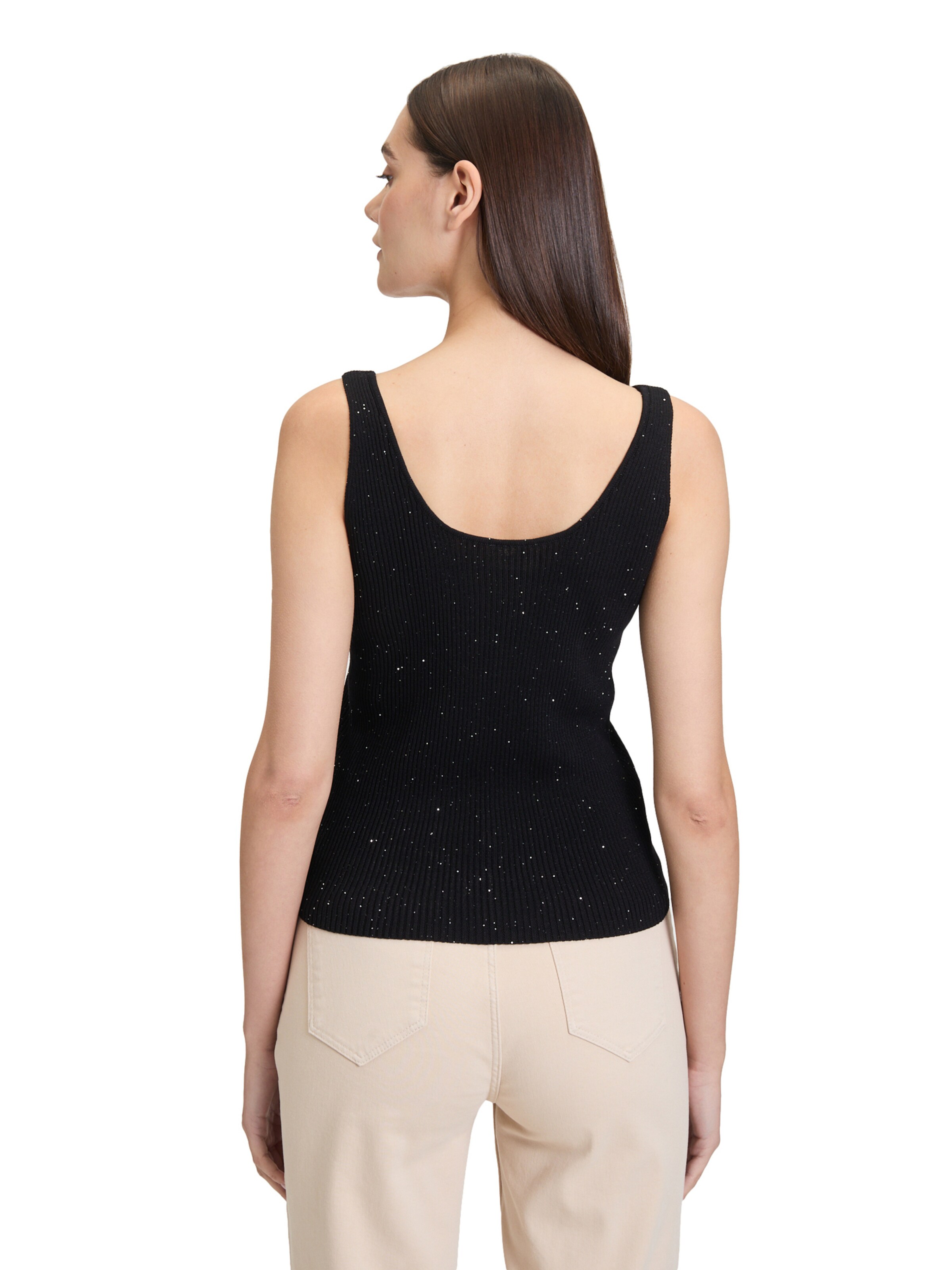 Top in maglia di Cartoon in nero