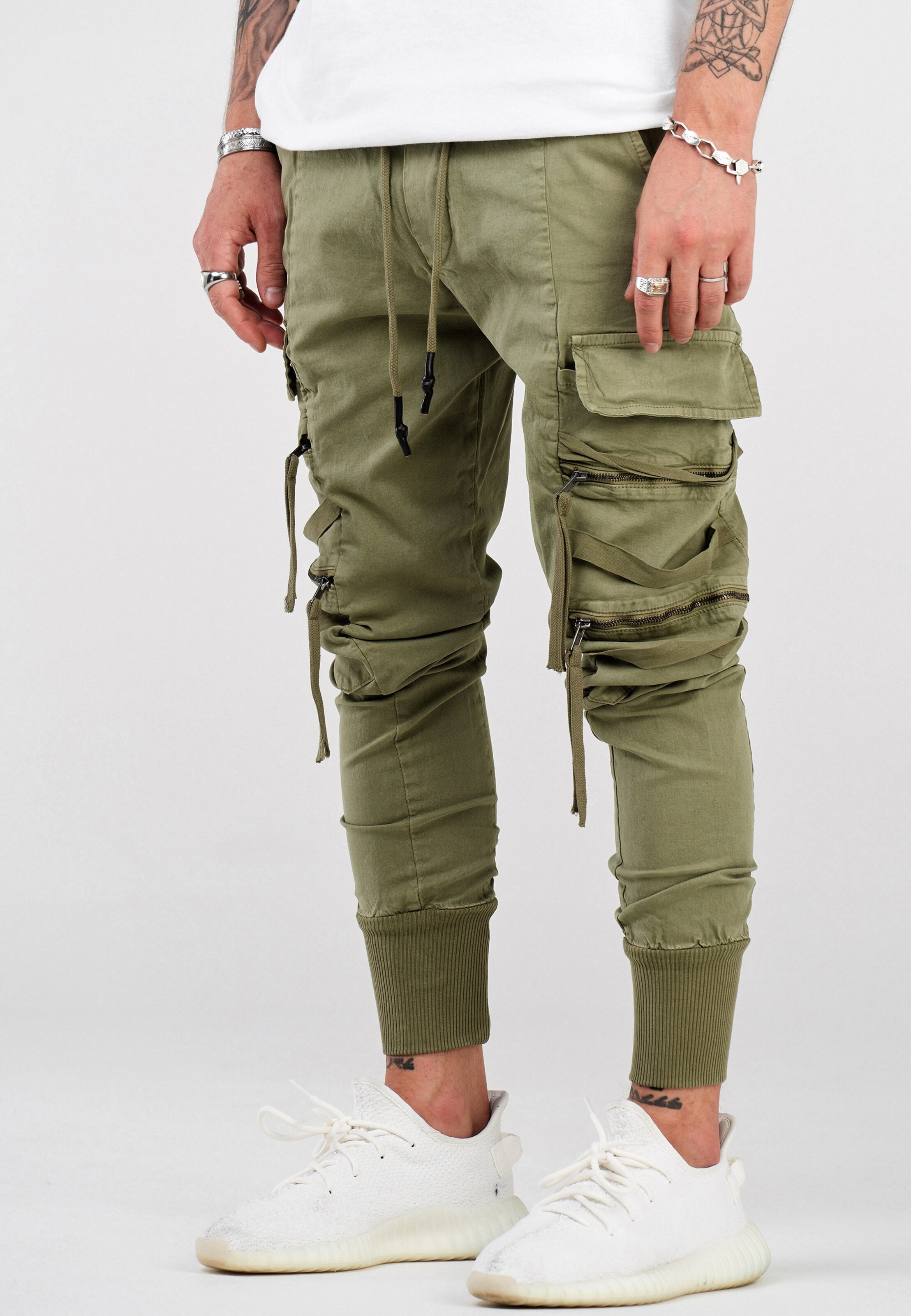 Männer Hosen 2Y Premium Cargohose 'B5194' in Khaki - CI65238 Männer Hosen 2Y Premium Cargohose 'B5194' in Khaki - CI65238