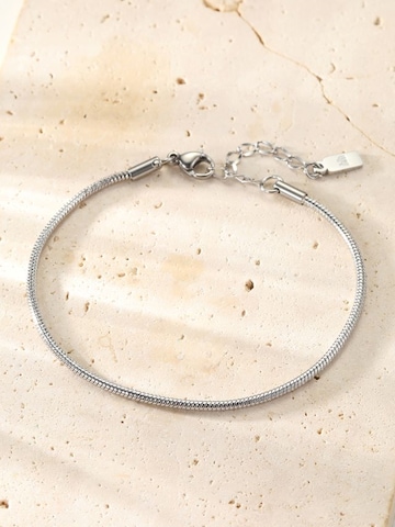 Hey Happiness Armband 'Snake Wave' in Silber