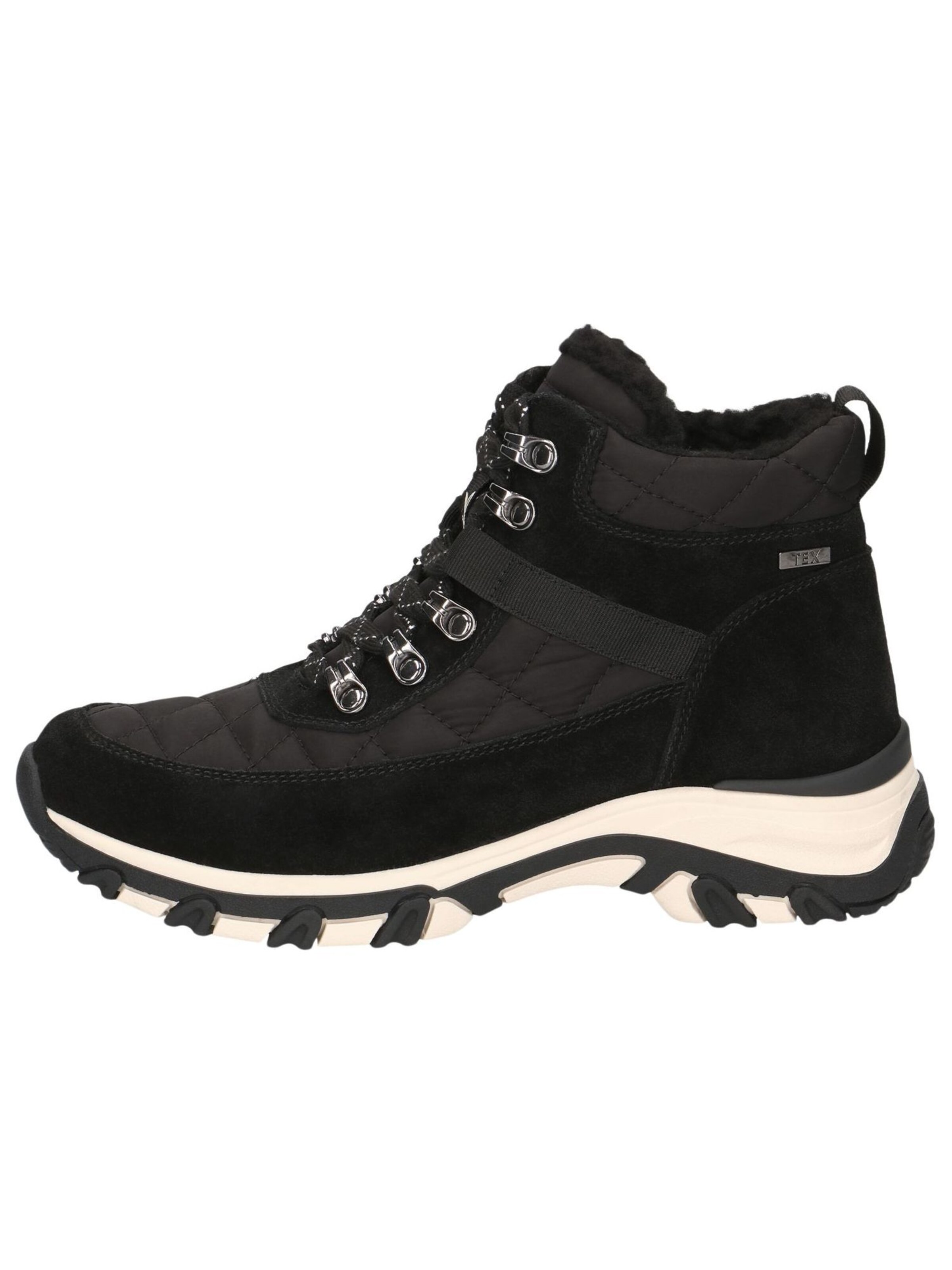 CAPRICE Schnürstiefelette in Schwarz