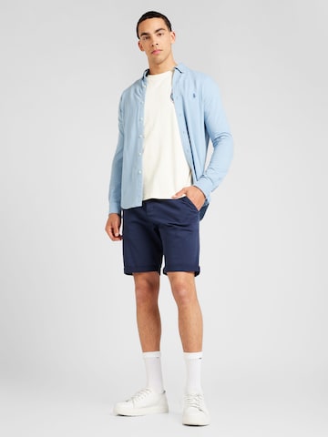 QS Regular Chino in Blauw