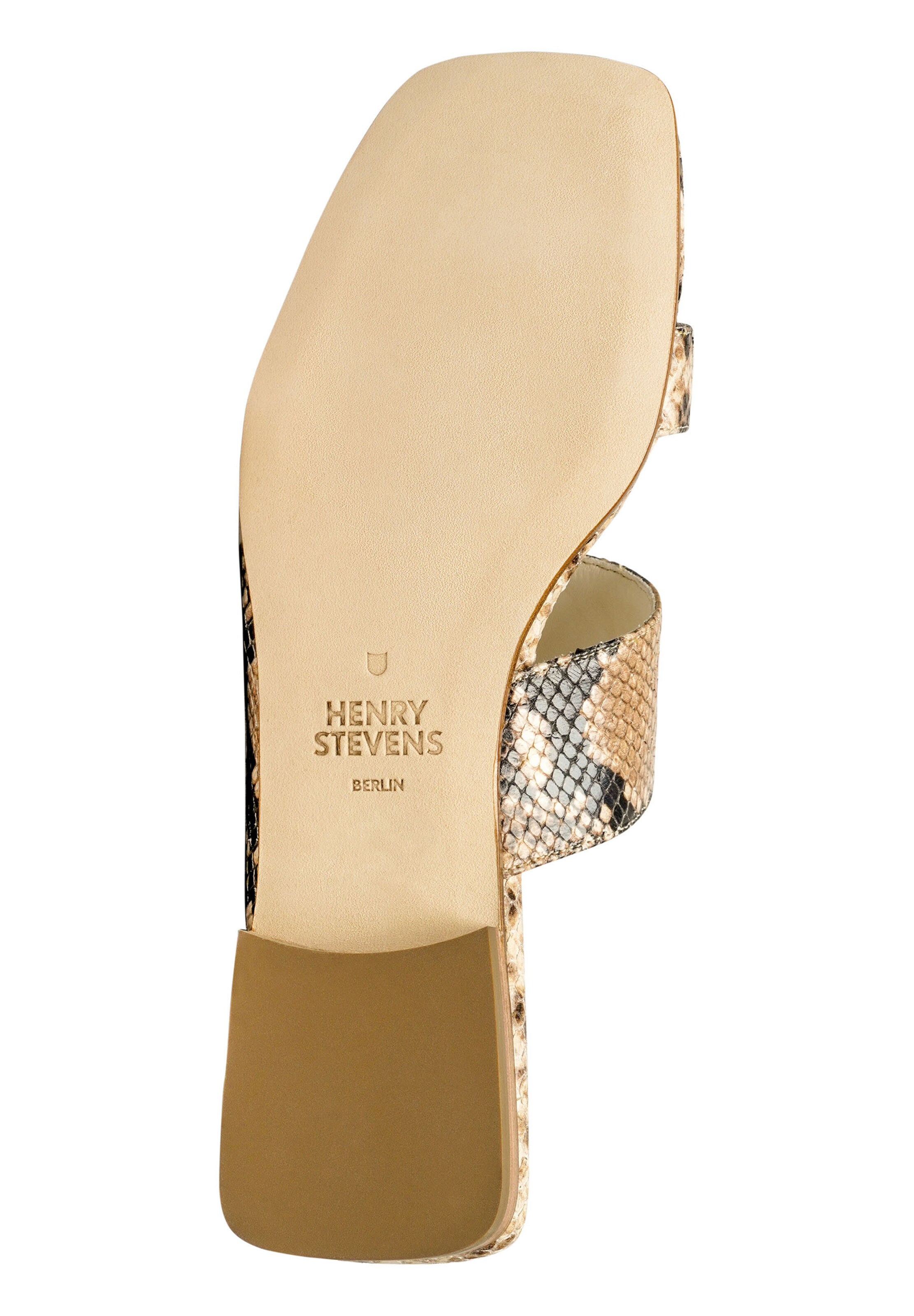Frauen Pantoletten Henry Stevens Pantolette 'Harper DRS10' in Beige, Camel - FB10548 Frauen Pantoletten Henry Stevens Pantolette 'Harper DRS10' in Beige, Camel - FB10548