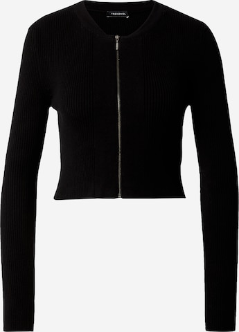 Trendyol Knit cardigan in Black: front