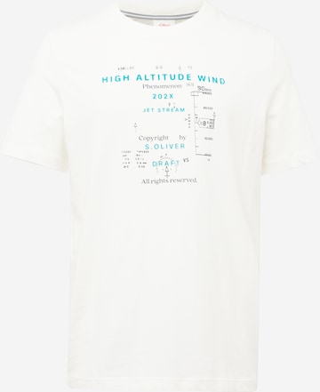 T-Shirt s.Oliver en blanc : devant