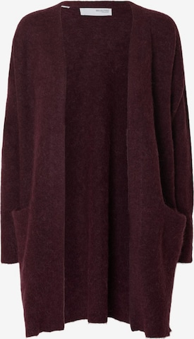 Cardigan 'SLFLulu' SELECTED en rouge : devant