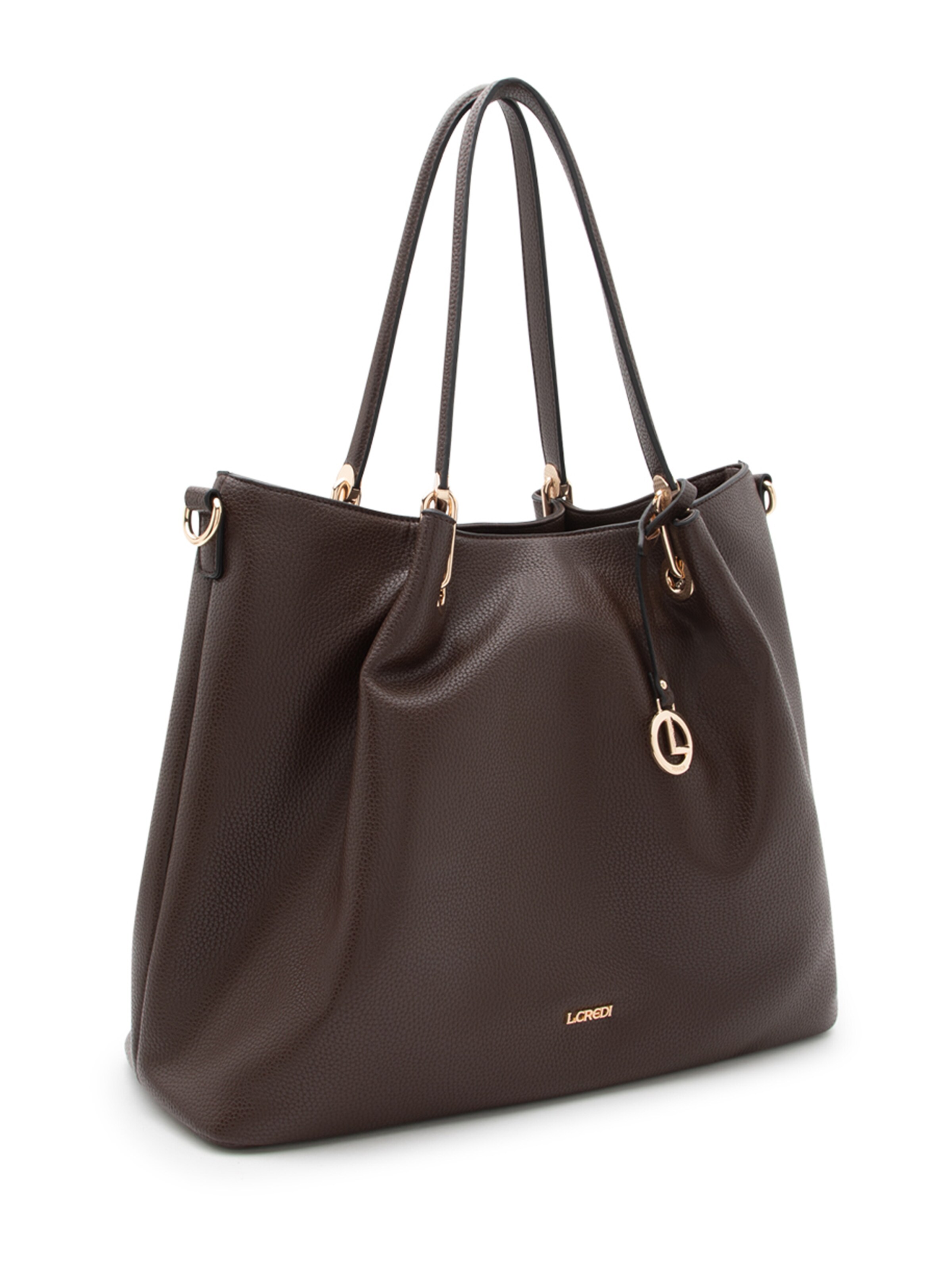 L.CREDI Μεγάλη τσάντα 'Ebony' σε καφέ: μπροστά