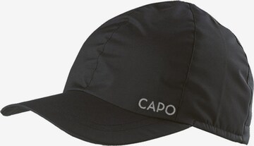 CAPO Cap 'Baseballcap, Sympatex 6-teilig, Reflexbügler, Futter, UV 50' in Black: front