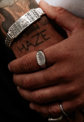 Haze&Glory Ring 'Evil Eye' in Silver: front