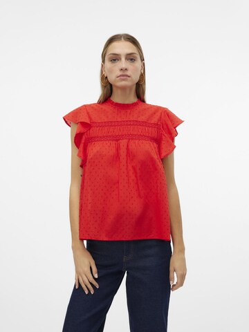 VERO MODA Blouse 'VMTrine' in Rood: voorkant